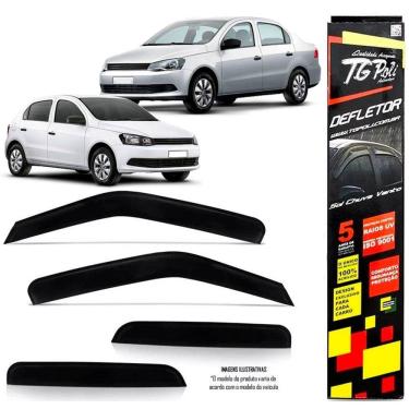 Imagem de Calha Chuva Defletor Inteiriça Slim TG Poli VW Gol e Voyage G5/ G6/ G7 2008 em Diante - 4 Portas