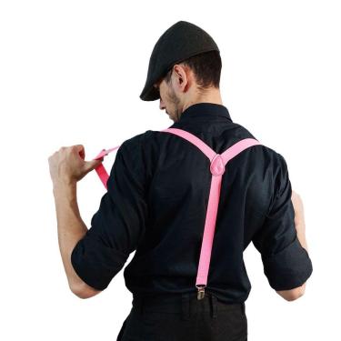 Imagem de Suspensório e Gravata Borboleta Adulto - Cores Neon