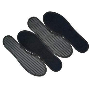 Imagem de Palmilhas felpudas HappyStep® 2 pares, as melhores palmilhas descalças, ideais para caminhar, correr e correr em todas as estações, laváveis e reutilizáveis, pretas (tamanho masculino 12)