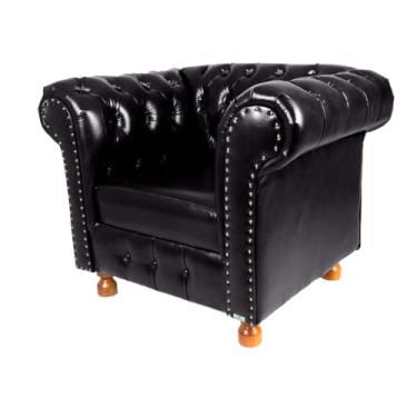 Imagem de Novo Encanto, 1 Poltrona Chesterfield Capitone Luiz XV - CORANO PRETO/Recepção, Sala, Móveis, decoração, consultório, conforto