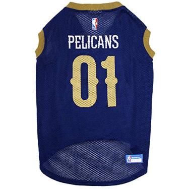 Imagem de Pets First NBA NEW ORLEANS PELICANS DOG Jersey, Grande - Regata de basquete Pet Jersey