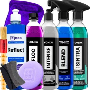 Imagem de Kit Produtos Para Limpeza Automotiva Completo Shampoo Cera Revitalizador Pretinho Vonixx Zacs