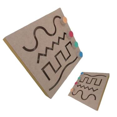 Imagem de Brinquedo Educativo Pedagógico TDAH Montessori Em Madeira Escolha o Seu: (Tabuleiro Linha Vazada)