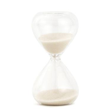 Imagem de Ampulheta Decorativa em Vidro Areia Branca 3 Minutos 8cm 18336M Mart