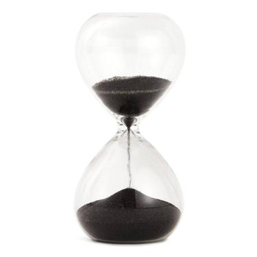 Imagem de Ampulheta Decorativa em Vidro Areia Preta 5 Minutos 10cm 18739G Mart