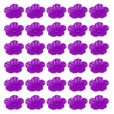 Imagem de PATIKIL Alimentador de beija-flor de substituição de flores de 3,5 cm, pacote com 30 comedouros de pássaros para beija-flor, portas de alimentação para uso ao ar livre, alimentadores suspensos, roxo