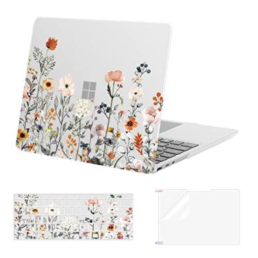 Imagem de MOSISO Capa Rígida de Flores de Jardim para Microsoft Surface Laptop Go 3/2/1 31.5 cm 2023/2022/2020, Versão (Modelos: 2013 e 1943), Compatível com 12.4 Polegadas, Proteção Diária e Durante Viagens