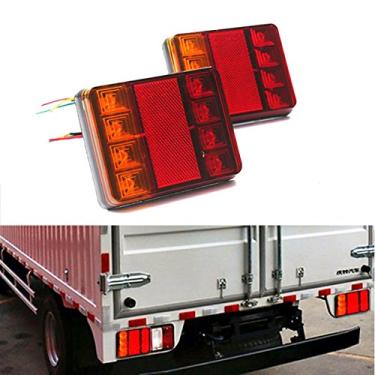 Imagem de TASWK Luz traseira de reboque 3 em 1 Fuction Brake Indicator Light 8-LED para reboque, caminhão, barco, UTE, UTV, ATV, caravana