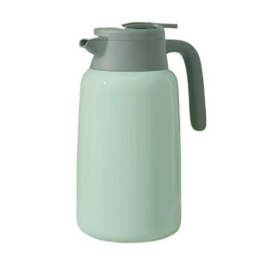 Imagem de Garrafa térmica térmica de café com isolamento de água transparente chaleira de água quente de aço inoxidável garrafa isolada chaleira de água quente doméstica garrafa de chá de grande capacidade