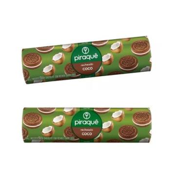 Imagem de 20Pcts Biscoitos Bolacha Piraquê Chocolate Recheado C/ Coco - Piraque