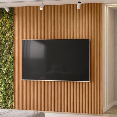 Imagem de Painel para TV Até 85 Polegadas Ripado 100% Mdf Nature Fosco - Linea Brasil