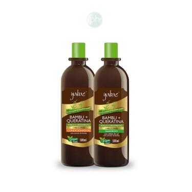 Imagem de Shampoo e Condicionador Bambu e Queratina 500ml/500ml - Yabae