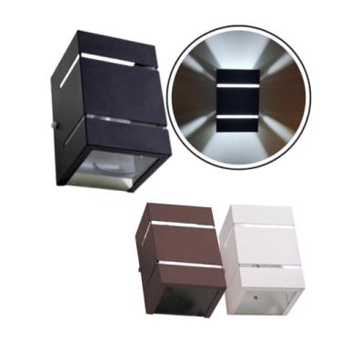 Imagem de Kit 7 Arandelas 2 Foco E 2 Friso Externa Parede Muro Ar1510 (Preto)