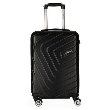Imagem de Mala de Bordo Pequena para Viagem em Abs Yins Ys21158 Cadeado Integrado Rodas Duplas Giro 360º Preto