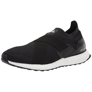Imagem de adidas Tênis de corrida feminino Ultraboost 5.0 DNA, Preto/preto/laranja ácido (slip-on), 11
