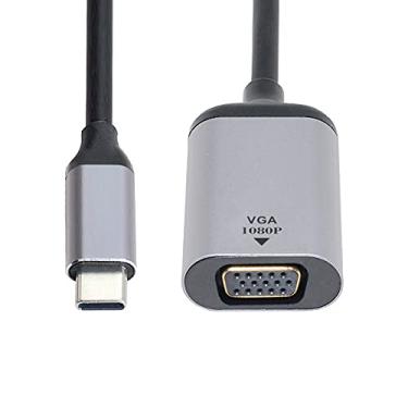 Imagem de ChenYang Adaptador de monitor CY 1080p 60hz USB C tipo C macho para VGA fêmea cabo para tablet, telefone e laptop