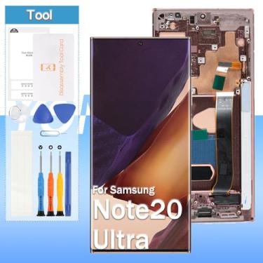 Imagem de Yondista Tela de substituição AMOLED para Samsung Galaxy Note20 Ultra 4G/5G SM-N985 SM-N986 17.5 cm Display LCD Touch Digitalizador Vidro Montagem - Bronze com moldura - Ferramentas
