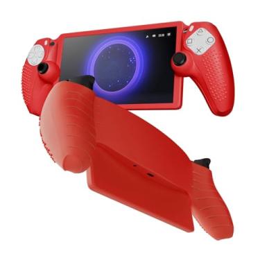 Imagem de TNP Capa protetora de silicone para Playstation Portal Remote Player - Capa vermelha para portal PS5 - Absorção de choque, anti-impressões digitais, resistente a arranhões, capa antiderrapante para PS