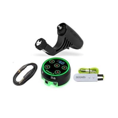 Imagem de Tattoo Kit Electra Pop Fonte Aurora 2 Pedal Inox Rca Cord