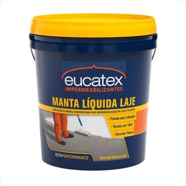 Imagem de Manta Liquida Impermeabilizante Para Lajes Eucatex Branca 18kg