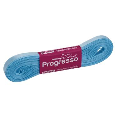 Imagem de  Fita de Cetim Progresso Face Simples, 10m, 7mm, Azul Bebe  - CF001.212