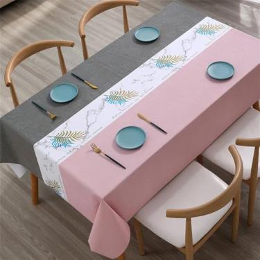 Imagem de Toalha de mesa costurada colorida à prova d'água capa de mesa de jantar festa de casamento toalha de mesa retangular decoração de cozinha para casa, ZBQ8214 (15), 140, 180 cm