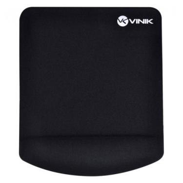 Imagem de Mousepad Vinik com Apoio de Pulso em Gel, Médio (220x180mm) Preto - MP