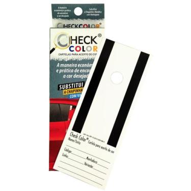 Imagem de Cartela Para Acerto De Cor Tinta Check Color 100 Unidades Com Furo - C