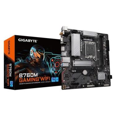 Imagem de Placa Mãe Gigabyte B760M GAMING WIFI Intel LGA1700 Chipset B760 2xDDR5
