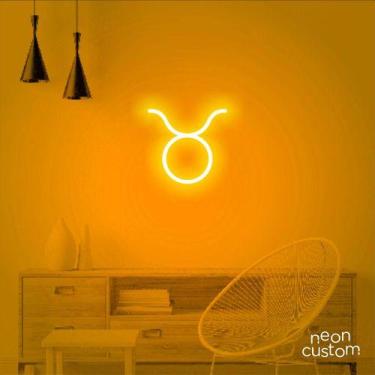 Imagem de luminaria letreiro Neon Led Signo Touro 100x95 luminoso decoração p/ s