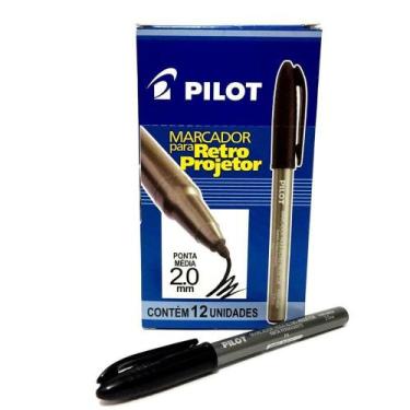 Imagem de Marcador retroprojetor pilot 2.0 preto caixa com 12un