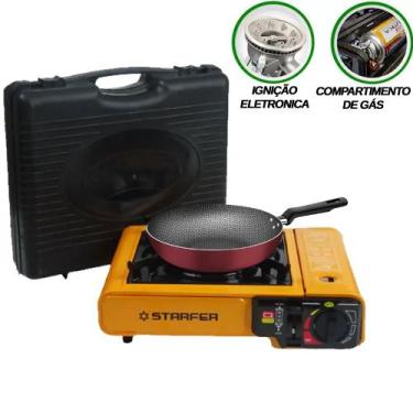 Imagem de Fogareiro Mini Fogão A Gás Camping Portátil Com Acendimento Automático