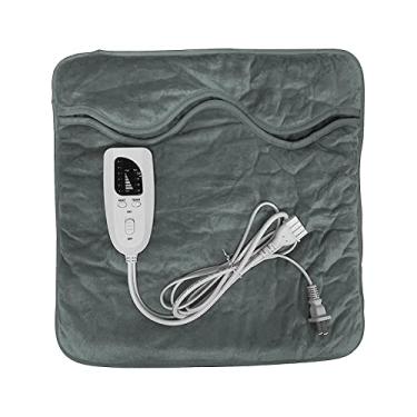 Imagem de Cinza escuro Eu Plug aquecedores elétricos para os pés almofada de aquecimento elétrica lavável 6 configurações de aquecimento cobertor elétrico aconchegante para pés mãos de volta escritório em