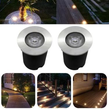 Imagem de Kit 2 Luminárias Balizadores Spot Led SMD Em PVC De 1W Luz Branco Quen