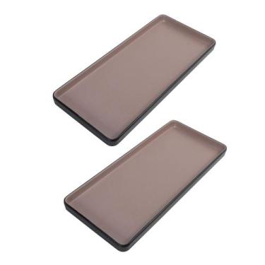 Imagem de 2 Pratos Retangulares Nude 32cm 100% Melamina Gourmet Mix