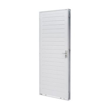 Imagem de Porta de Aço Lambri 215x83cm Batente 12cm Qualitysol Ramassol