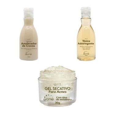 Imagem de Secativo Acne Limpeza Reduz Poros Emoliente 3 Produtos - Lucy's