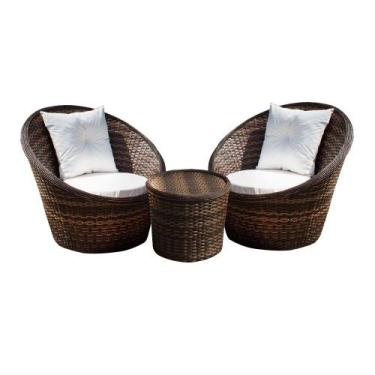 Imagem de Conjunto de Poltronas Fibra Sintética Buenos Aires - 2 Poltronas + 1 M