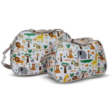 Imagem de Kit Sacola Maternidade Frasqueira PVC Desenhos Mave Baby, Girafinha