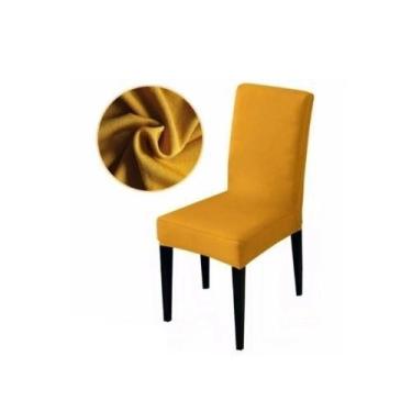 Imagem de Capa de Cadeira HELENA 1 LUGAR Tamanho Único Cor 12: Amarelo - LOVE4HO