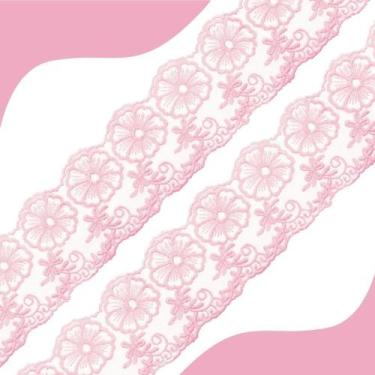 Imagem de Renda De Guipír Crl-01 - Rosa Claro - Nº: 132 Rolo Com 13,7 Metros - N