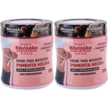 Imagem de Kit com 2 Creme Pimenta Negra Elimina Estrias e Celulites - Rhenuks