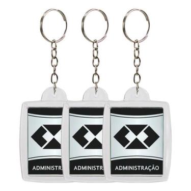 Imagem de Chaveiro Acrílico 3x4cm Para Formaturas Administração Com 10 Unidades 
