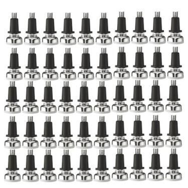 Imagem de Kit com 50 Sapata Pé Nivelador Base 21mm Zincado - HD Ferragens