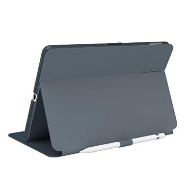 Imagem de Speck Capa Folio Balance para iPad de 10,2 polegadas (2019-2021) - Proteção contra quedas e câmera, suporte fino para vários alcances, suporte para Apple Pencil - cinza