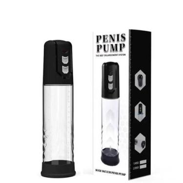 Imagem de Bomba Peniano Automática Recarregável Vibrador Penis Sucção Aumento Pa