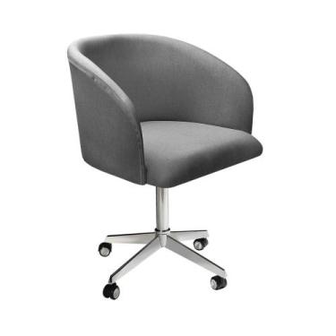 Imagem de Poltrona Decorativa Atenas Cadeira Giratória com Rodinhas Escritório  