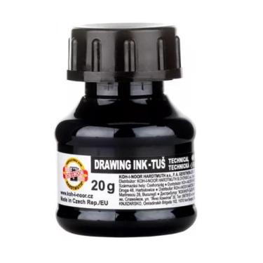 Imagem de Tinta Caligrafia Drawing Ink 20gr Koh-i-noor Preto, 20ML