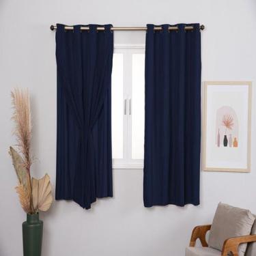 Imagem de Cortina Blackout Prata Com Voil Liso 4,00 M X 2,50 Metros - BEAUTY CAS