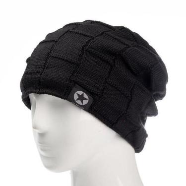 Imagem de Gorro Unissex Velo Forrado  Malha Lã Quente - ElaShopp
